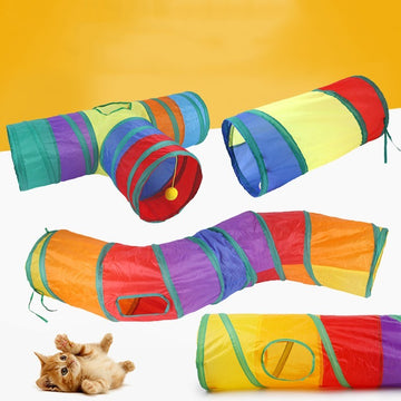 Pet Rainbow Tunnel Toy